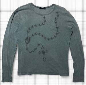Jaded London Archangel Mist Rosary Graphic Long Sleeve Top